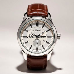 A luxurious timepiece featuring an exquisite design, showcasing the name 'Michael' prominently on the dial