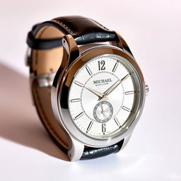 A luxurious timepiece featuring an exquisite design, showcasing the name 'Michael' prominently on the dial
