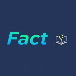 A bold and modern logo design featuring the word 'Fact' in a sleek, sans-serif font