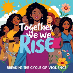 A powerful and inspiring poster illustrating the theme of eradicating stigma related to violence against women and children