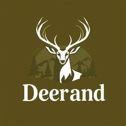A beautifully designed logo for a fictional brand named 'Deerland'