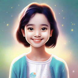 A high-quality digital art image featuring a young girl