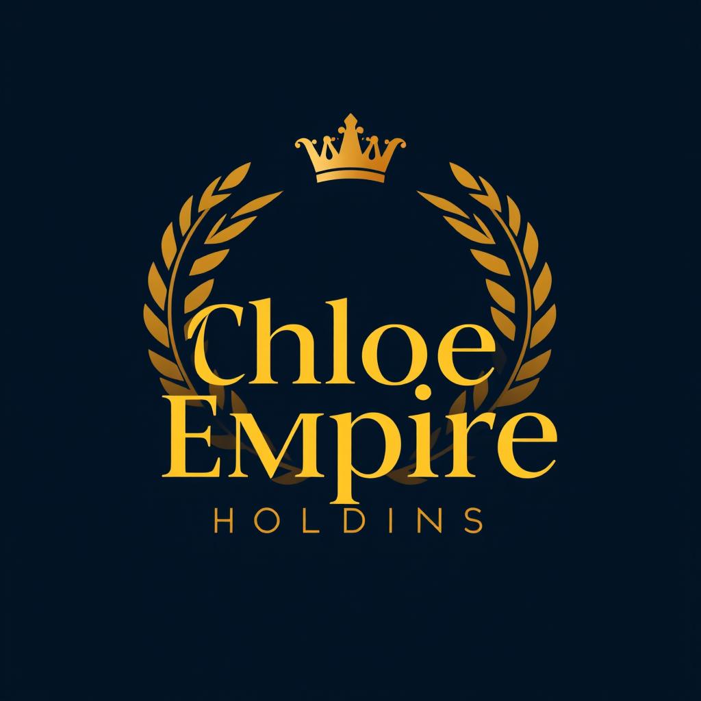 A luxurious and modern logo design for 'Chloe Empire Holdings'