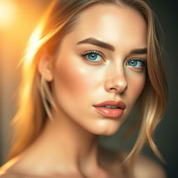 A stunning beauty filter designed for digital portraits, enhancing facial features with soft glows and smooth skin tones