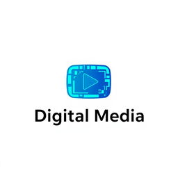 A modern and sleek logo designed for a YouTube channel focused on digital media