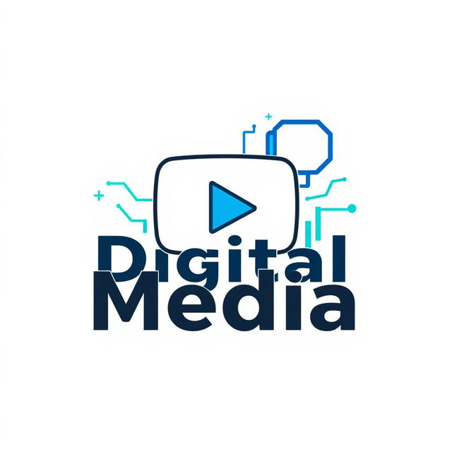 A modern and sleek logo designed for a YouTube channel focused on digital media