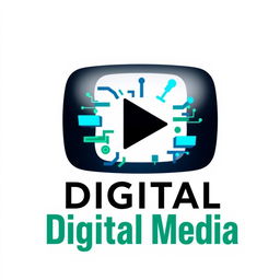 A modern and sleek logo designed for a YouTube channel focused on digital media
