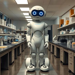 AEROL, a humanoid robot standing in a modern laboratory