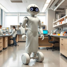 AEROL, a humanoid robot standing in a modern laboratory