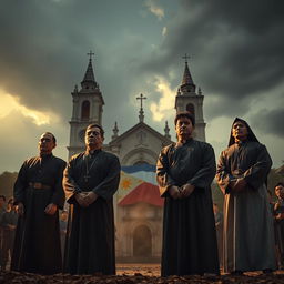 A dramatic and poignant scene depicting 'The Martyrdom of GomBurZa'