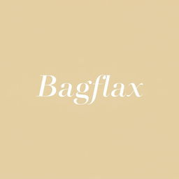 A stylish and subtle logo design for a bag shop named "Bagflax"