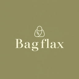 A stylish and subtle logo design for a bag shop named "Bagflax"