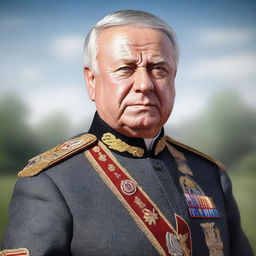 A hyper-realistic digital art portrait of the Governor of the Lipetsk region