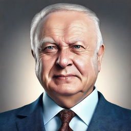 A hyper-realistic digital art portrait of the Governor of the Lipetsk region