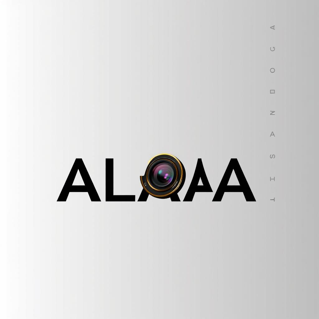 A logo design featuring the name 'ALAA' prominently displayed in a modern and stylish font