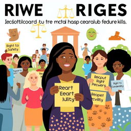 An informative illustration showcasing the rights of survivors of domestic violence and abuse