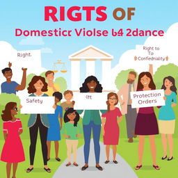 An informative illustration showcasing the rights of survivors of domestic violence and abuse