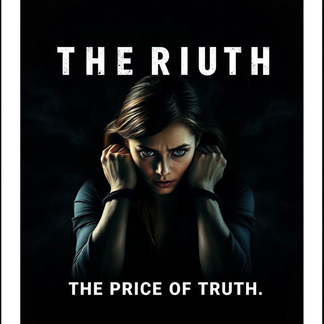 A gripping movie poster centered around a female journalist who looks both terrified and determined