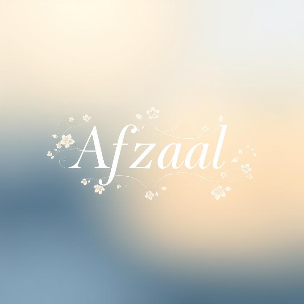 A stylish and elegant wallpaper featuring the name 'Afzaal' in a beautifully designed artistic font