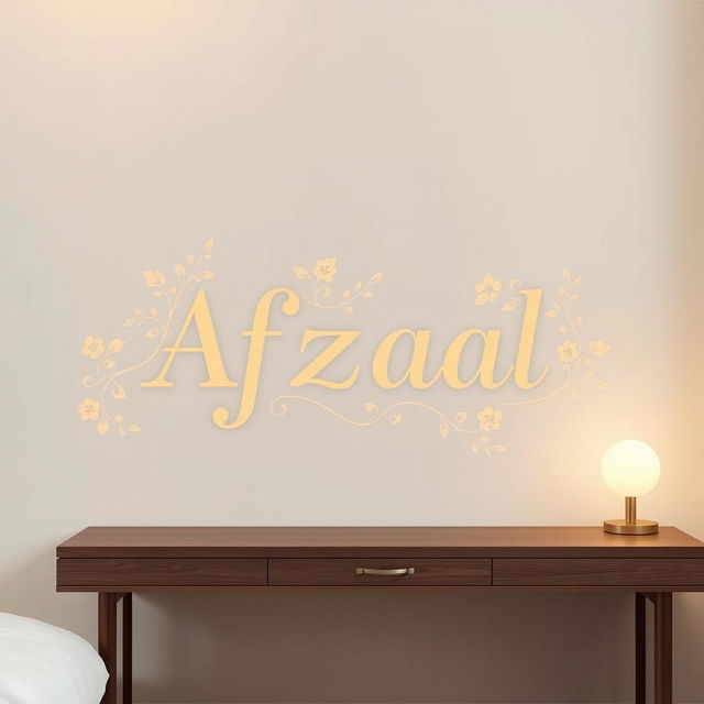 A stylish and elegant wallpaper featuring the name 'Afzaal' in a beautifully designed artistic font