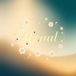 A stylish and elegant wallpaper featuring the name 'Afzaal' in a beautifully designed artistic font