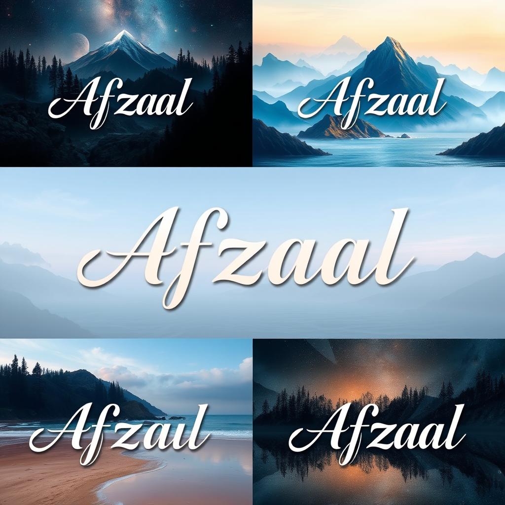 A stunning collection of personalized wallpapers featuring the name "Afzaal" in elegant calligraphy styles