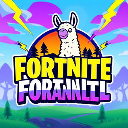 A vibrant and dynamic logo for a Fortnite channel, featuring bold, energetic typography with a playful font style