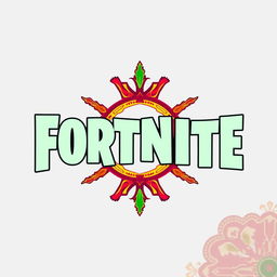 A logo design for Fortnite themed specifically for Iran, incorporating traditional Iranian elements such as Persian patterns or motifs, vibrant colors typical of Iranian art, and a modern, gaming aesthetic