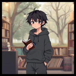 A character profile of an anime boy embodying the traits of being low-key and introverted