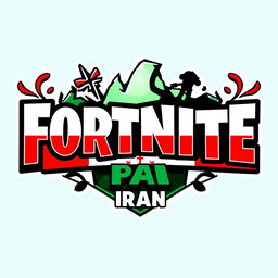A modern and vibrant logo design inspired by Fortnite, tailored specifically for an Iranian audience
