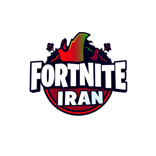 A modern and vibrant logo design inspired by Fortnite, tailored specifically for an Iranian audience