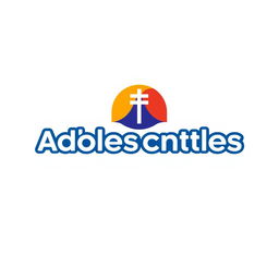 A logo design that creatively integrates the word 'Adolescentes' with the logo of the IPUC church