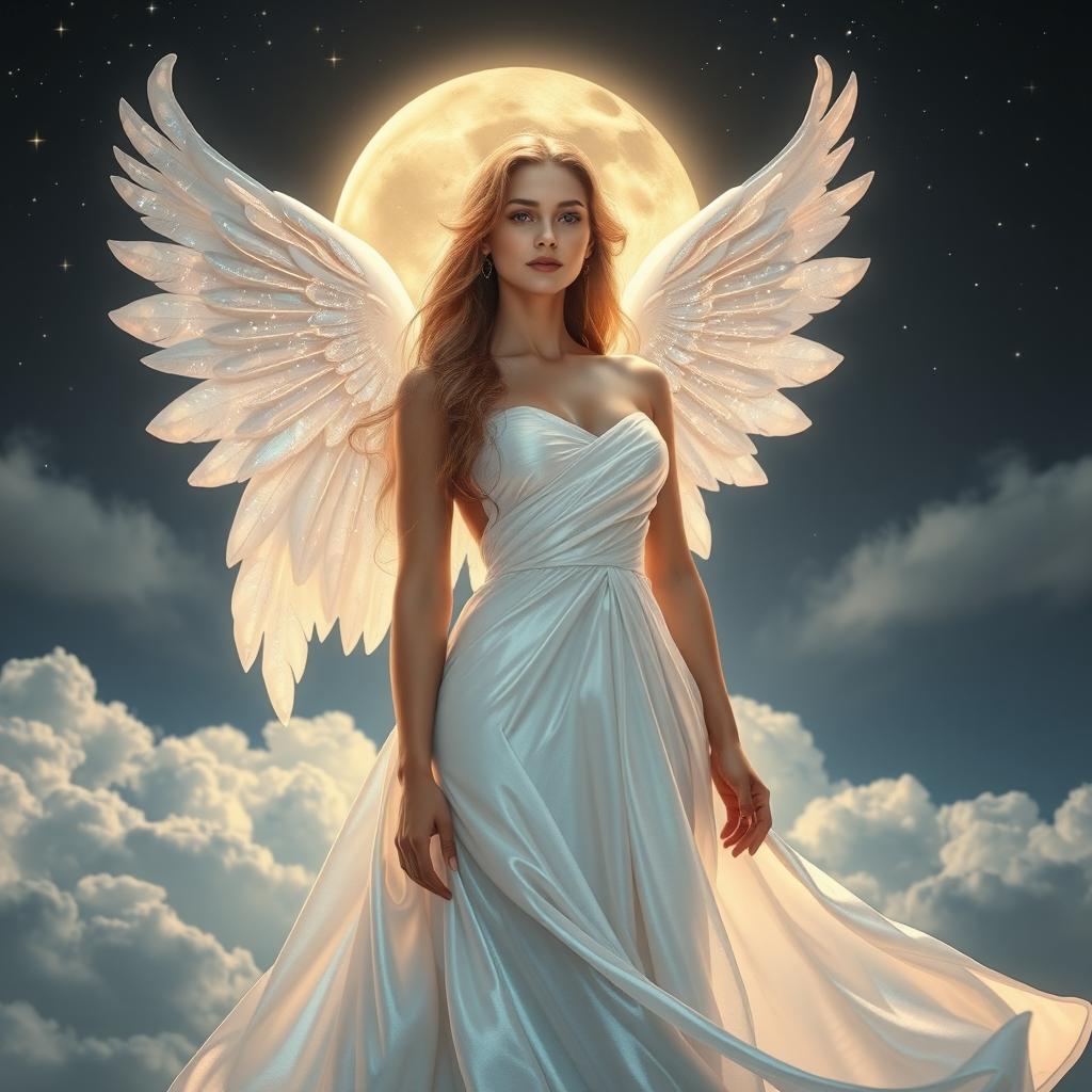 A stunning scene featuring an angel in disguise, beautifully blending elements of celestial and earthly aesthetics