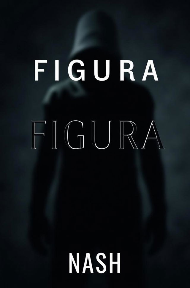 An abstract book cover design for a story titled 'FIGURA' by the author 'NASH'