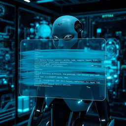An artificial intelligence interface visually representing advanced technology