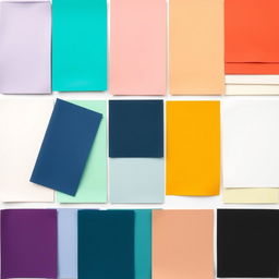 A visually striking collection of designer color combinations displayed in an artistic layout