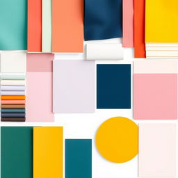 A visually striking collection of designer color combinations displayed in an artistic layout