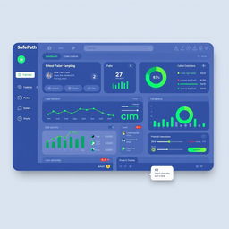 A sleek, modern, and advanced Graphical User Interface (GUI) for a fraud detection and prevention software called 'SafePath'