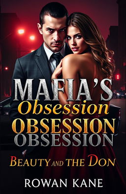 A dramatic novel cover for 'Mafia’s Obsession: Beauty and the Don'