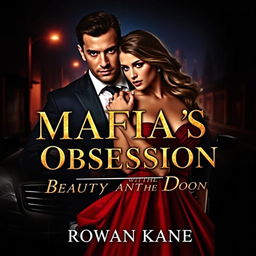 A striking and dramatic novel cover for 'Mafia’s Obsession: Beauty and the Don'