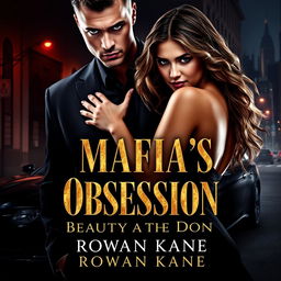 A striking and dramatic novel cover for 'Mafia’s Obsession: Beauty and the Don'