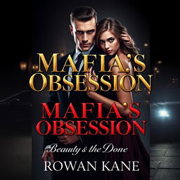 A striking and dramatic novel cover for 'Mafia’s Obsession: Beauty and the Don'
