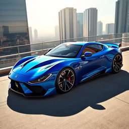 A stunning Maserati MC20 concept car featuring an aggressive wide body kit designed for 2025, showcasing sleek aerodynamic lines and futuristic design elements