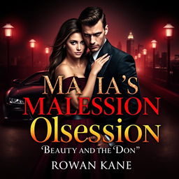 A striking and dramatic novel cover for 'Mafia’s Obsession: Beauty and the Don'
