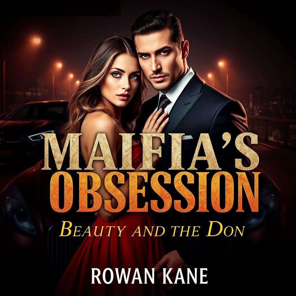 A striking and dramatic novel cover for 'Mafia’s Obsession: Beauty and the Don'