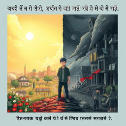 A symbolic artwork featuring a stark contrast between the theme of peace and the harsh reality of punishment, inspired by the phrase 'শান্তি নগরের শান্তি, শান্তি তো নাই শুধু শাস্তি