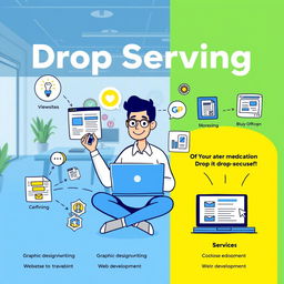 A visually engaging graphic illustrating the concept of drop servicing
