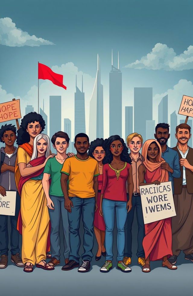 A powerful and thought-provoking visual representation of racial and caste discrimination in society