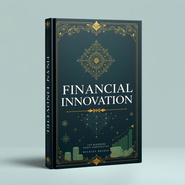 A stunning book cover depicting financial innovation, featuring elegant and luxurious design elements