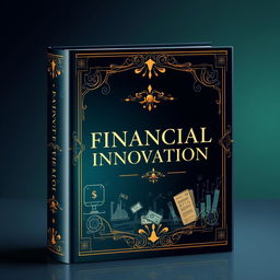 A stunning book cover depicting financial innovation, featuring elegant and luxurious design elements